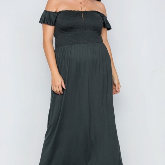 hunter green plus size dress